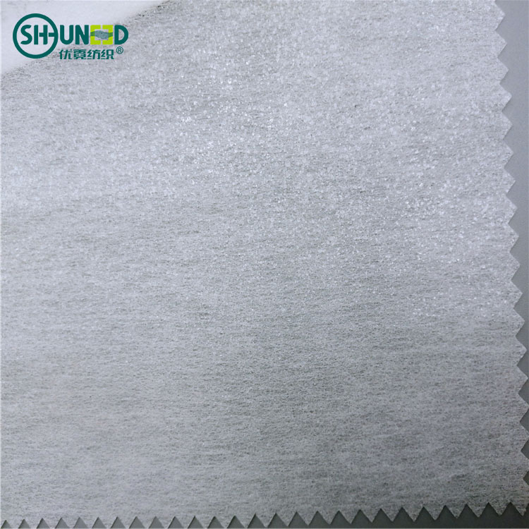 100% Polyester LDPE Coating Chemical Bond Non Woven Fusible Interfacing Fabric for Garment Embroidery