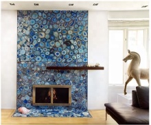 Background Wall Design Blue Agate Panel
