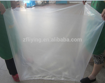 Large square bottom PE clear master carton liner bag for storage