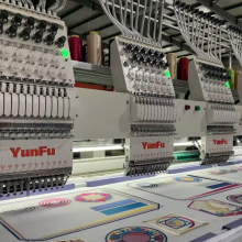 YunFu 6 Head High Speed Embroidery Machine for T-Shirts and Caps