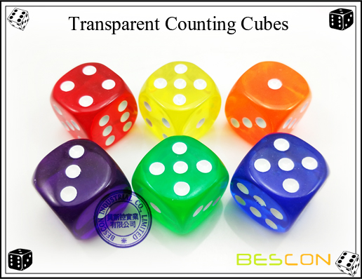 Transparente Zählwürfel Transparent Counting Cubes