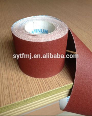 machine use abrasive cloth roll for make narrow belt