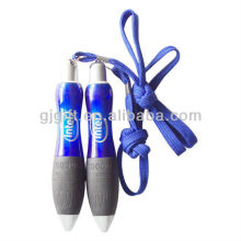2015 hot sell promotional plastic short pens with string