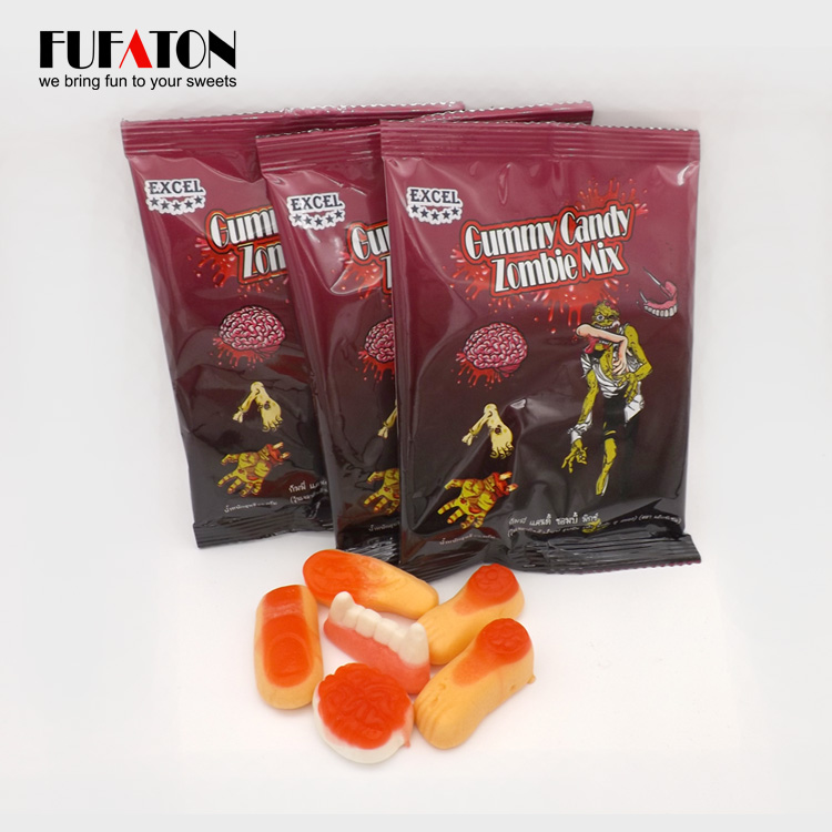 Colorful gummy body parts finger gummy candy for Halloween