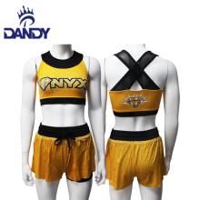Girls cheer sport bra and butterfly shorts
