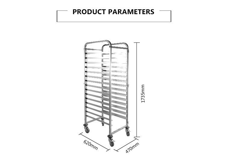 Professional Kitchen Tools Manumotive GN Pan Tray Serving Trolley With wheels