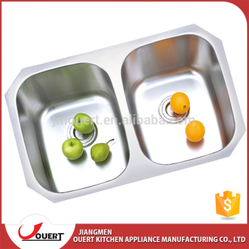 Modern Design Undermount Equal Large Double Bowl Stainless Steel Kitchen Sink