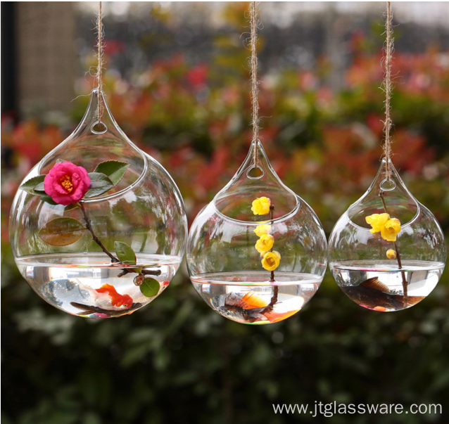 Shape Borosilicate Hanging Glass Vase