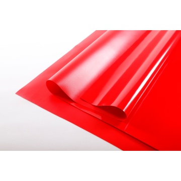 Tecido de tenda de PVC com cor vermelha