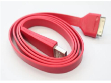 Flat USB Noodle Cable for iPhone