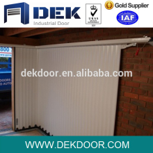 Galvanized steel round-the-corner sliding door