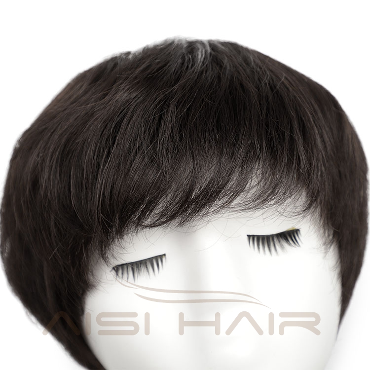 Short Straight Brazilian Straight High Quality Vendors Black Glueless 100% Cuticle Human Hair Wig With Bangs