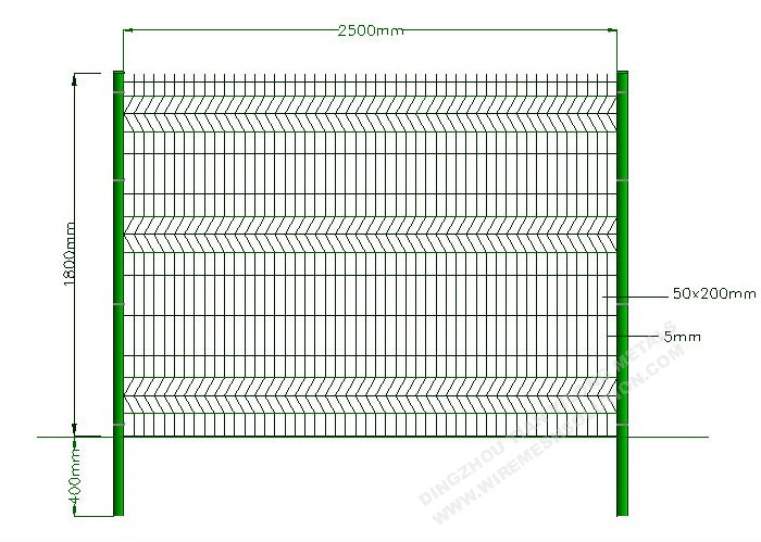 3D Welded Wire Mesh Fence Gate