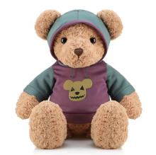 Curly hip hop teddy bear plush sleeping toy