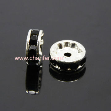 new wholesale diamonds crystal spacer beads!!diamonds rondelle spacers!black color spacer beads