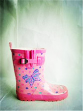 Children rubber rain boots