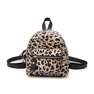 Custom PU leather backpack school cute Cotton backpack