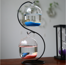 Small Table Glass Fish Bowl for Home Decor