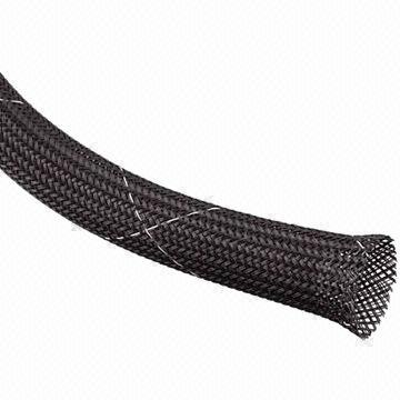 Fashionable High-quality Black PET Expandable Braided Wire Insulating Sleeve with REACH/RoHS Marks