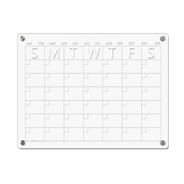 Erasable Magnetic Acrylic Writing Board with Dry Eraser and Calendar