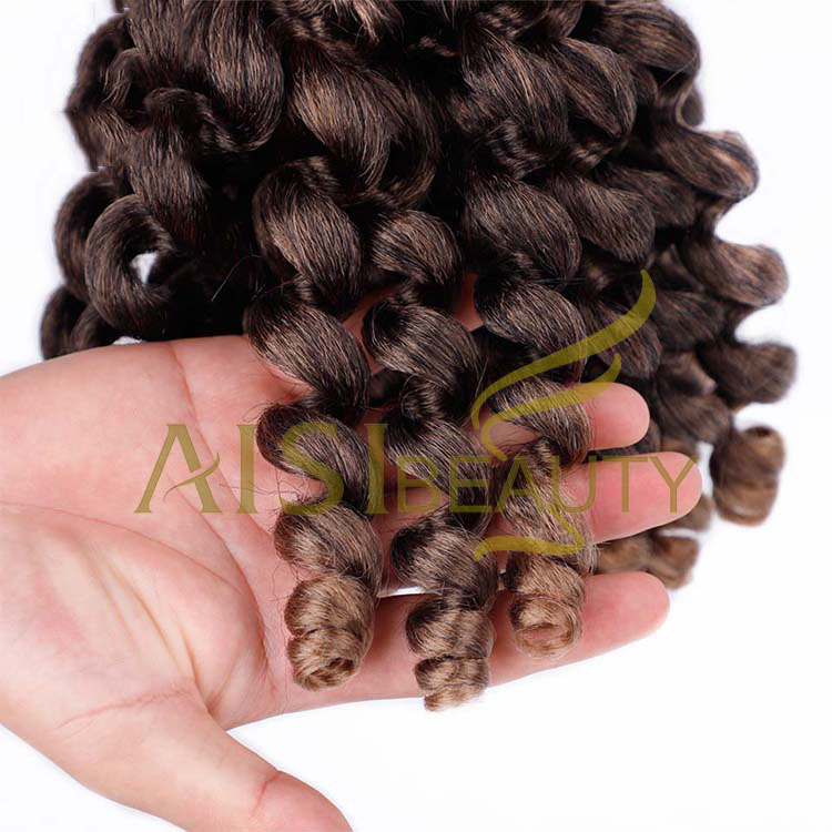 Aisi Beauty Manufacturer Multi Color Jumpy Wand Curly Crochet Braids Hair Extension Jamaican Bounce Synthetic Braiding Hair