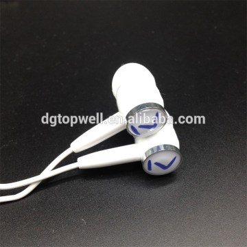 Client customized epoxy sticker earphone with 1.2m cord