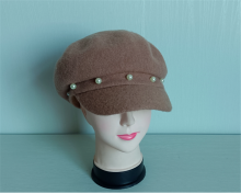Ladies' Knitted 100% Wool Casual Cabbie Cap