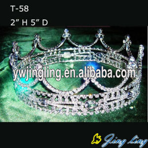 Full Round Rhinestone Princess Crowns For Sale