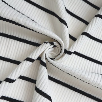 Absorbent Soft Cotton Spandex Stripe Knit T-Shirts