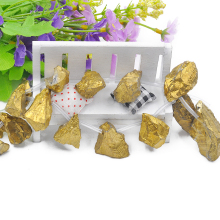 2016 latest design fashion raw gold and sliver rough agate stone beads