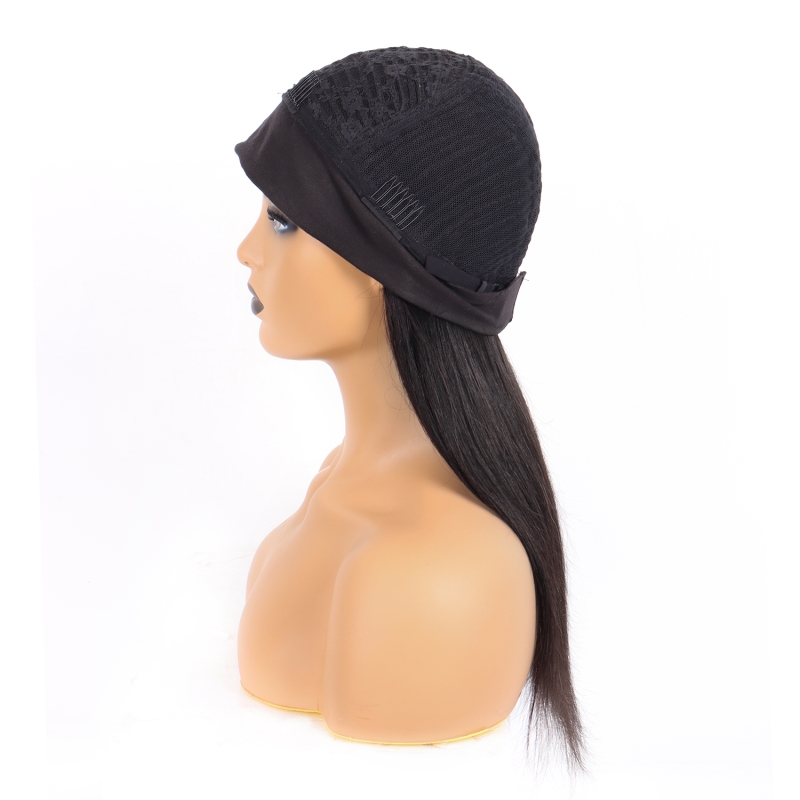 Wholesale Brazilian Virgin Cuticle Aligned Long 100% Human Hair Headband Wigs Straight None Lace Wig for Black Women
