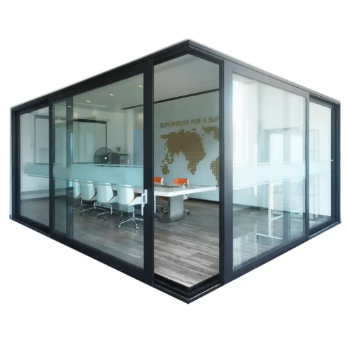 Aluminium Corner Lift and Slide Doors for Office