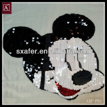 fashion sequin embroidery mouse design patch