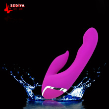 G Spot Clitoris Massager vibrador de silicona sexo juguetes para adultos (DYAST278)