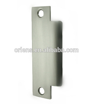 Door blank strike plate