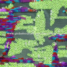 Irregular Camouflage Polyester Net Sequence Lace