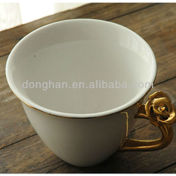 China ceramic factory wholesale elegant white ceramic coffee cup