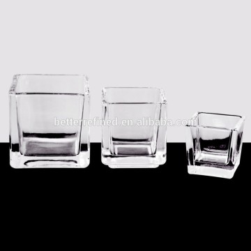 hand pressed wholesale crystal glass candle jars