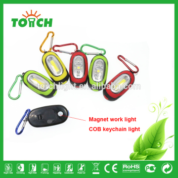 2016 latest LED keychain light COB keychain light with magnet