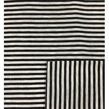 Kain Pakaian Viscose Linen Rayon Polos Dicelup Garis-garis