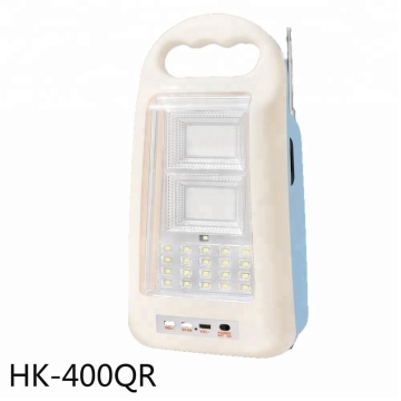 Portable Solar Lamp with FM Radio: Rechargeable LED Lamp with Solar Emergency Radio