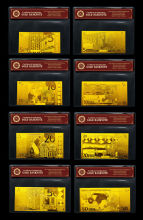 Business Gifts Euro 24k Gold Banknote 5 - 1000 Engrave Bank Notes With Coa