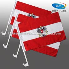 custom logo design car mirror flag with plastic pole