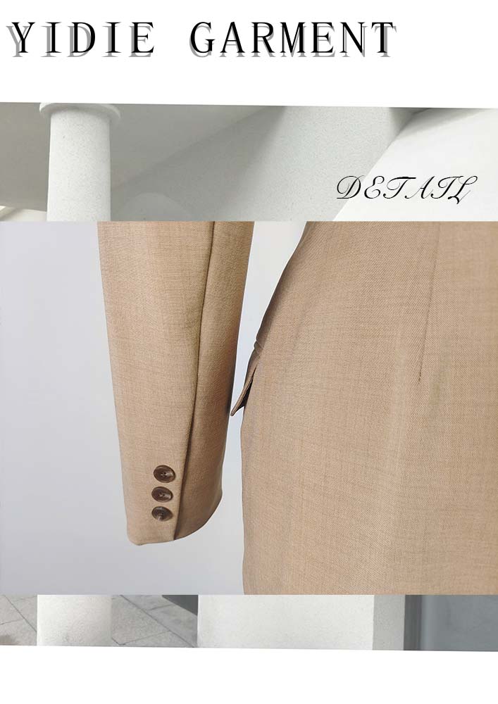 Estilo de hombro Blazer cortado liso