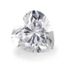 14x14mm Heart Shaped Brilliant Cut DEF SSV1 Moissanite