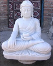 Chinese hand carved stone buddha statue sculpture