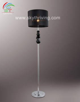 black shade floor lamp black crystal floor lamp