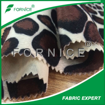 polyester animal printed micro velvet fabric