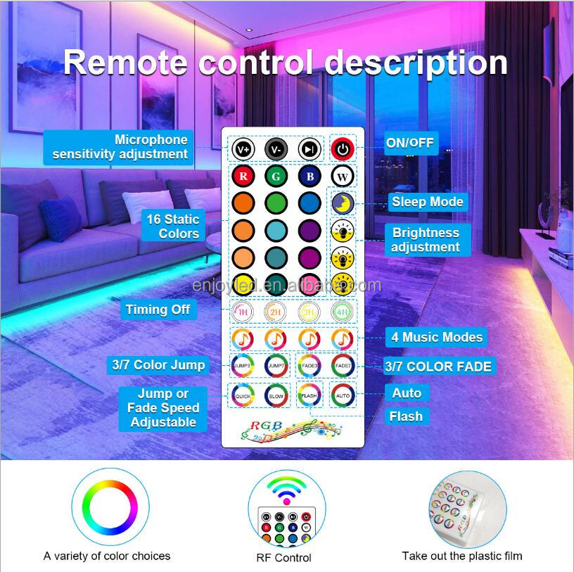 5050 BT light strip set RGB seven color light strip app intelligent control