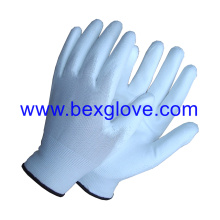 Doublure en polyester 13 Gauge, gant de revêtement en polyuréthane